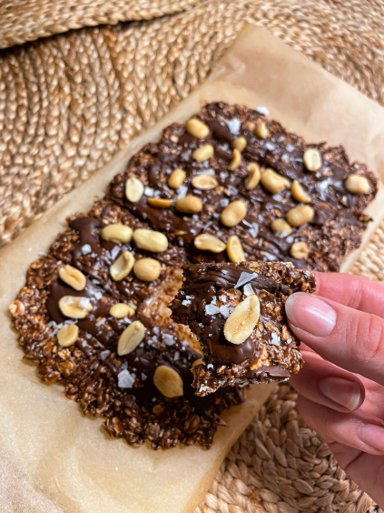 Chokolade- og jordnøddesnacks