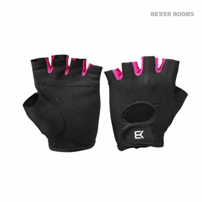 Better Bodies Women's Training Gloves, black/pink (L)