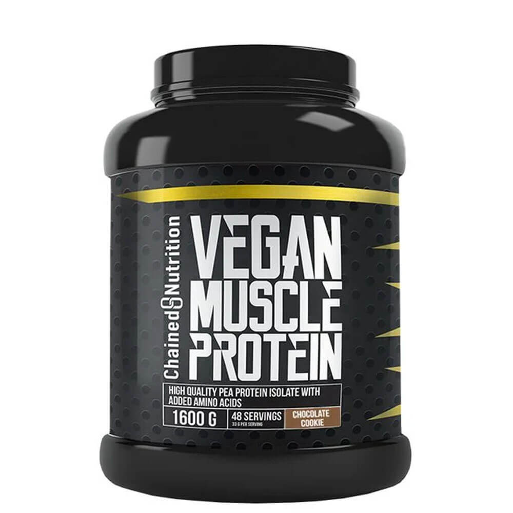 Chained Nutrition Vegan Muscle Protein, 1600 g (Chocolate Cookie)