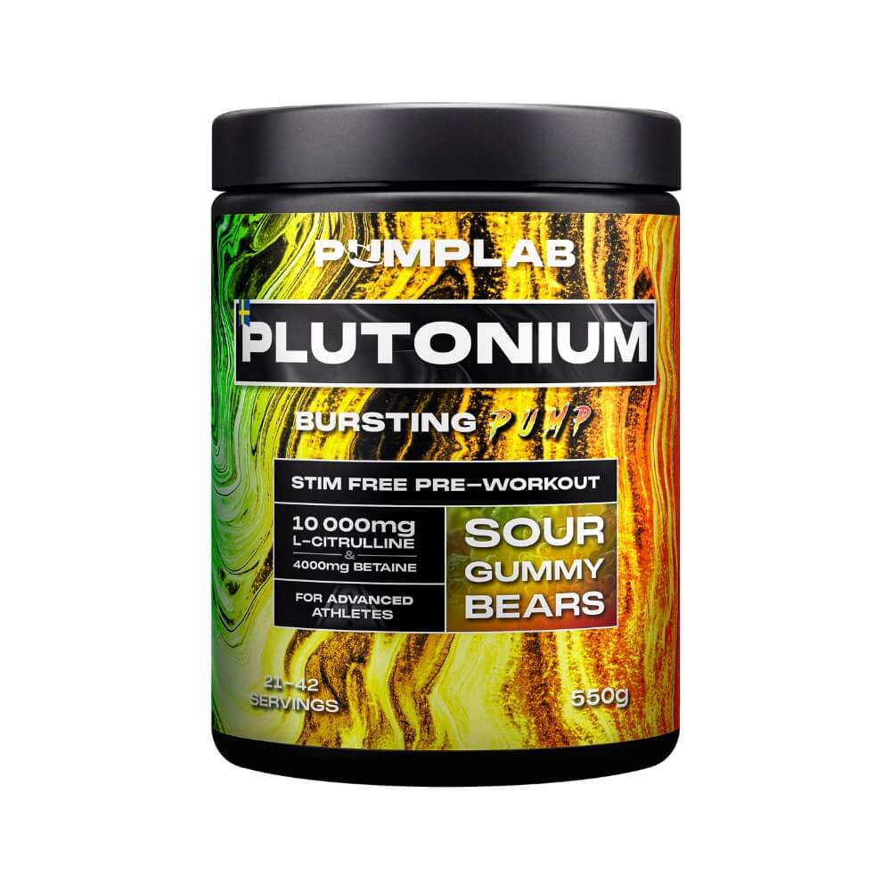 PumpLab PLUTONIUM - Stim Free PWO, 550 g (Sour Gummy Bears)