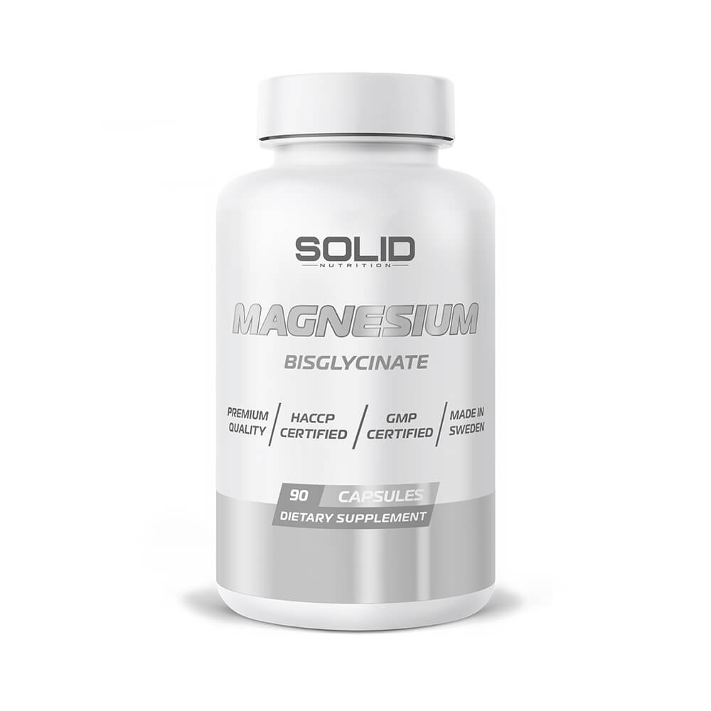 SOLID Nutrition Magnesium Bisglycinate, 90 caps