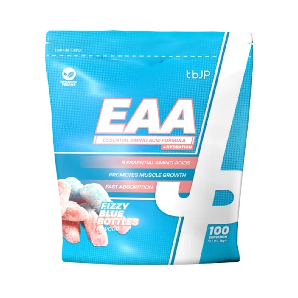 Trained By JP EAA + Hydration, 100 serv. (Fizzy Blue Bottles)