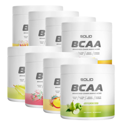8 x SOLID Nutrition BCAA, 300 g