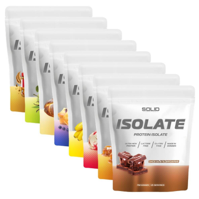 8 x SOLID Nutrition Isolate, 750 g