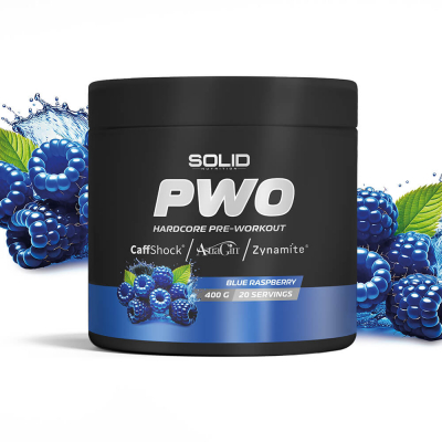 SOLID Nutrition BLACK LINE PWO, 400 g (Blue Raspberry)