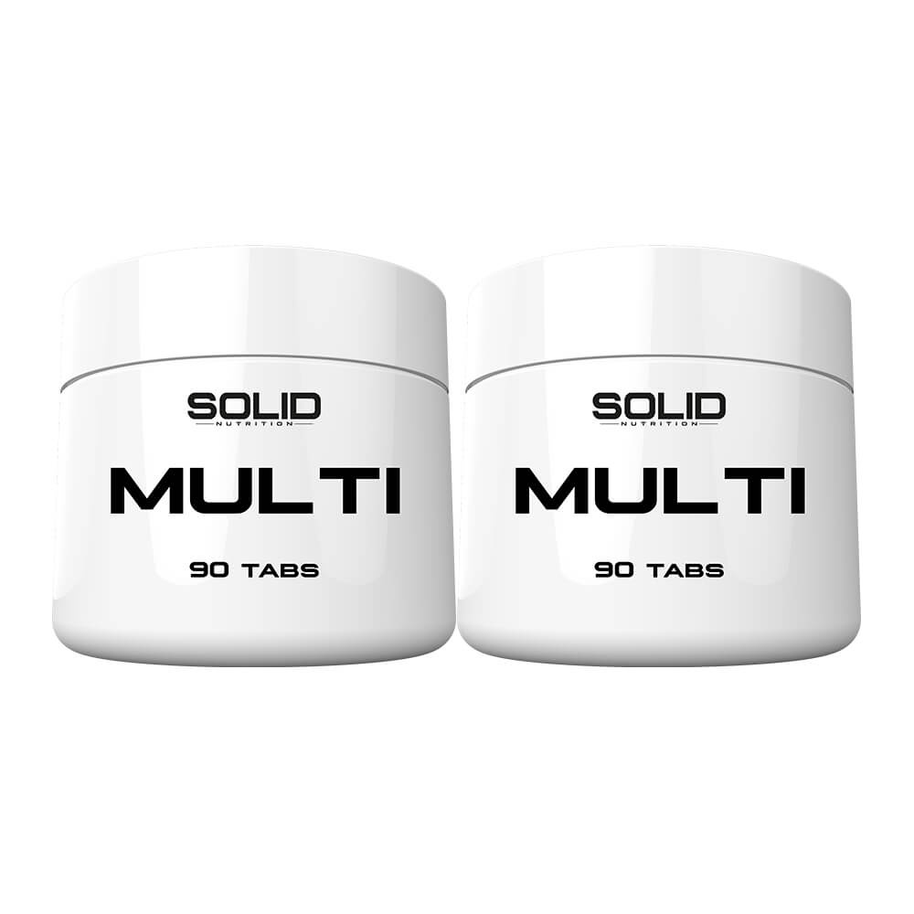2 x SOLID Nutrition MULTI, 90 tabs i gruppen Kosttilskud & Fdevarer / Vitaminer / Multivitamin hos Tillskottsbolaget (2SOLIDMULTI)
