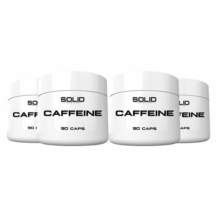 4 x SOLID Nutrition Caffeine, 90 caps i gruppen Kosttilskud & Fdevarer / Prstationsforbedringer / Koffein hos Tillskottsbolaget (4SOLIDCAFFEINE)