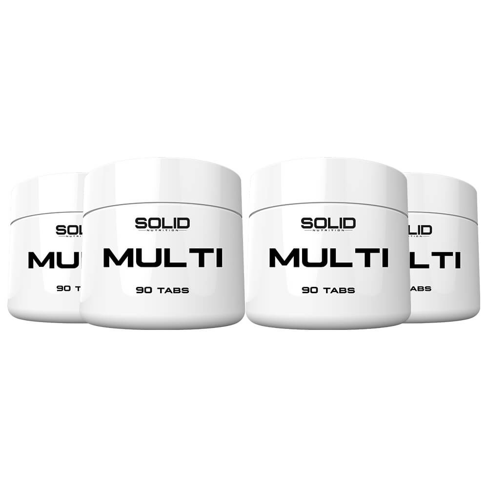4 x SOLID Nutrition MULTI, 90 tabs i gruppen Kosttilskud & Fdevarer / Vitaminer / Multivitamin hos Tillskottsbolaget (4SOLIDMULTI)