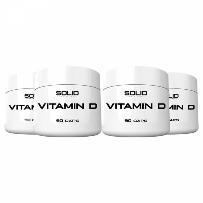 4 x SOLID Nutrition Vitamin D, 90 caps i gruppen Kosttilskud & Fdevarer / Sundhedskost / Immunforsvar hos Tillskottsbolaget (4SOLIDVITAMIND)