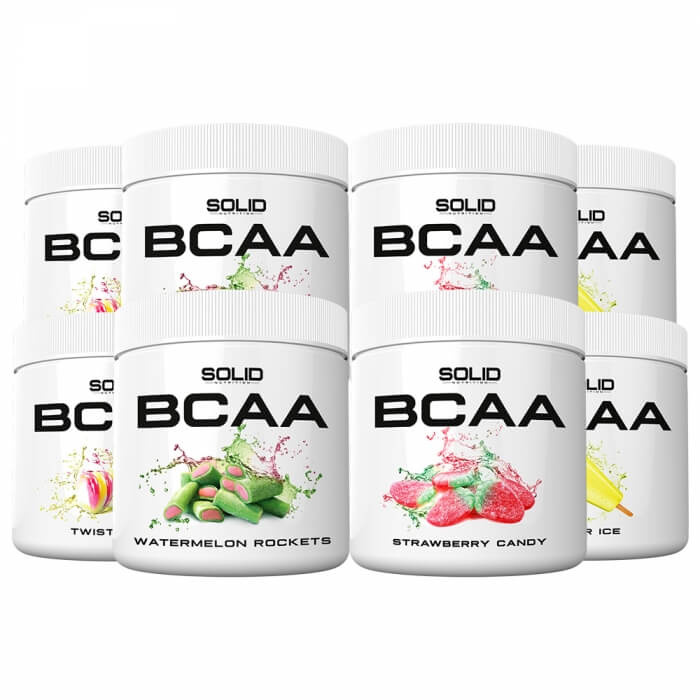 8 x SOLID Nutrition BCAA, 300 g i gruppen Kosttilskud & Fdevarer / Aminosyrer / BCAA hos Tillskottsbolaget (8SOLIDBCAA)