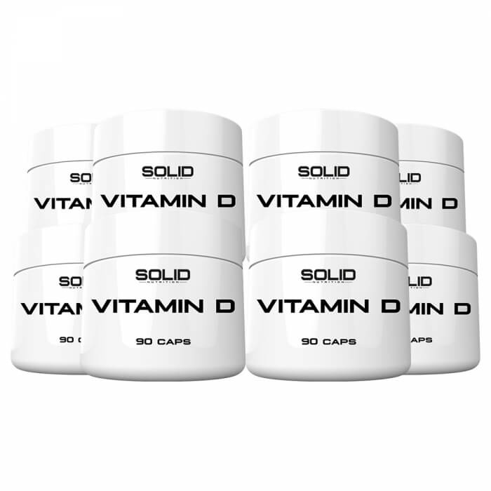8 x SOLID Nutrition Vitamin D, 90 caps i gruppen Kosttilskud & Fdevarer / Sundhedskost / Immunforsvar hos Tillskottsbolaget (8SOLIDVITAMIND)