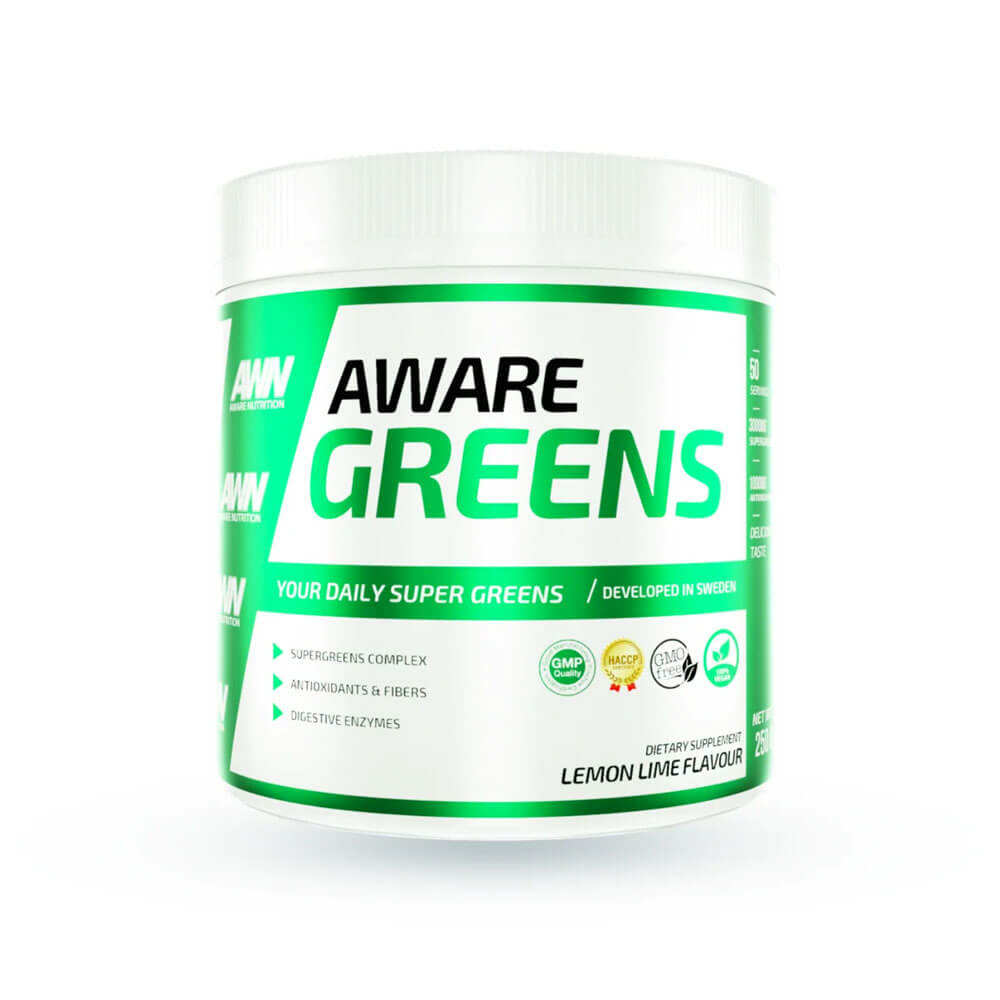 Aware Nutrition Greens, 250 g i gruppen Kosttilskud & Fdevarer / Sundhedskost / Superfoods hos Tillskottsbolaget (AWARE8694)