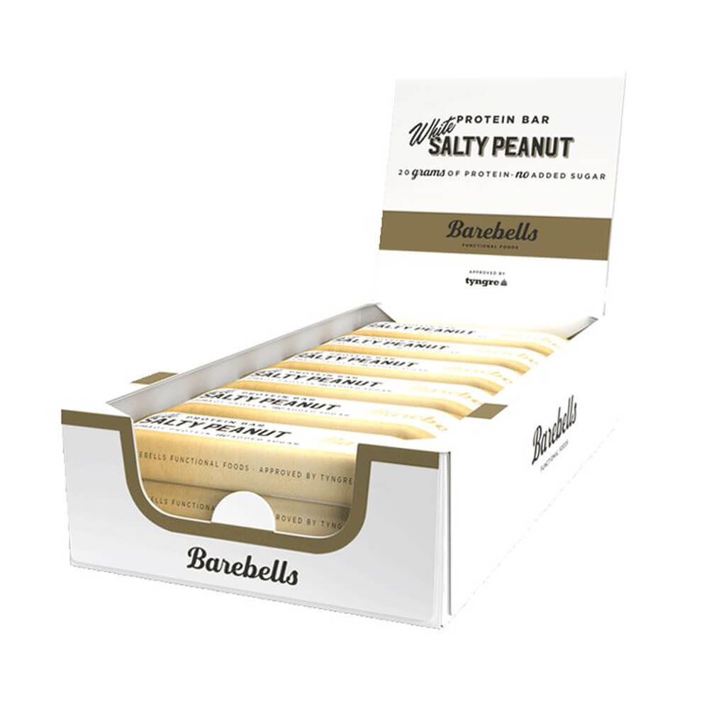 12 x Barebells Proteinbars, 55 g (White Salty Peanut) i gruppen Bars / Proteinbarer hos Tillskottsbolaget (BAREBELLS76886)