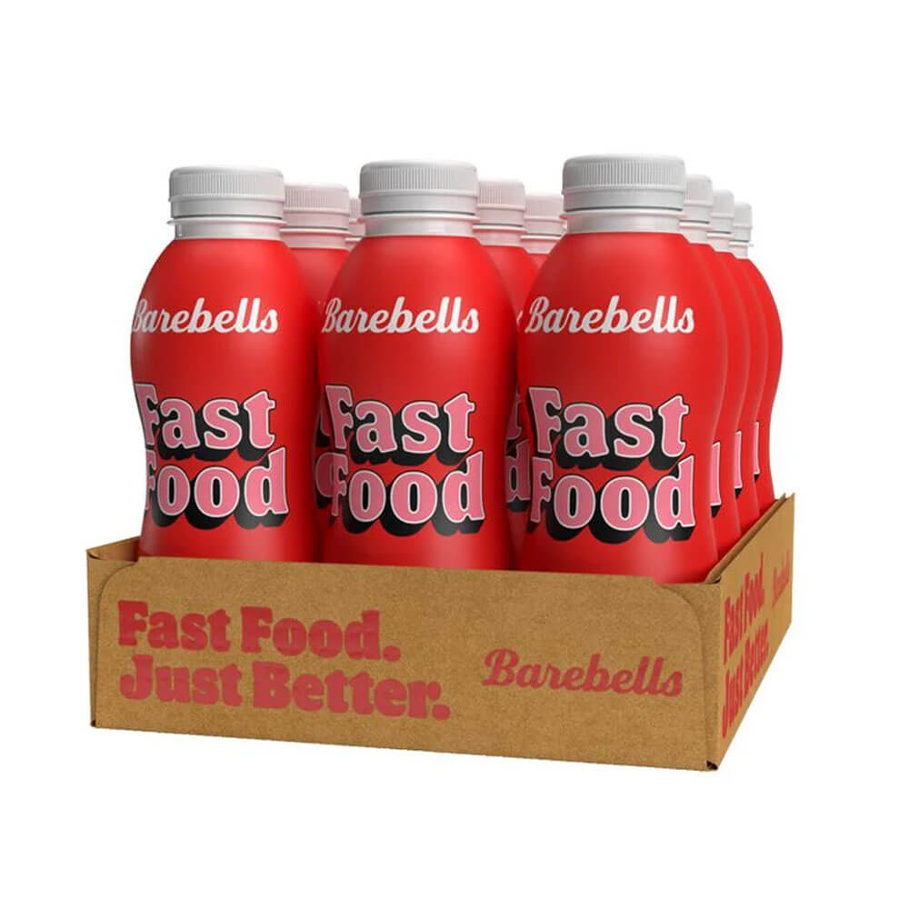 12 x Barebells Fast Food, 500 ml (Strawberry) i gruppen Emne / Svensk kosttilskud hos Tillskottsbolaget (BAREBELLS7693)