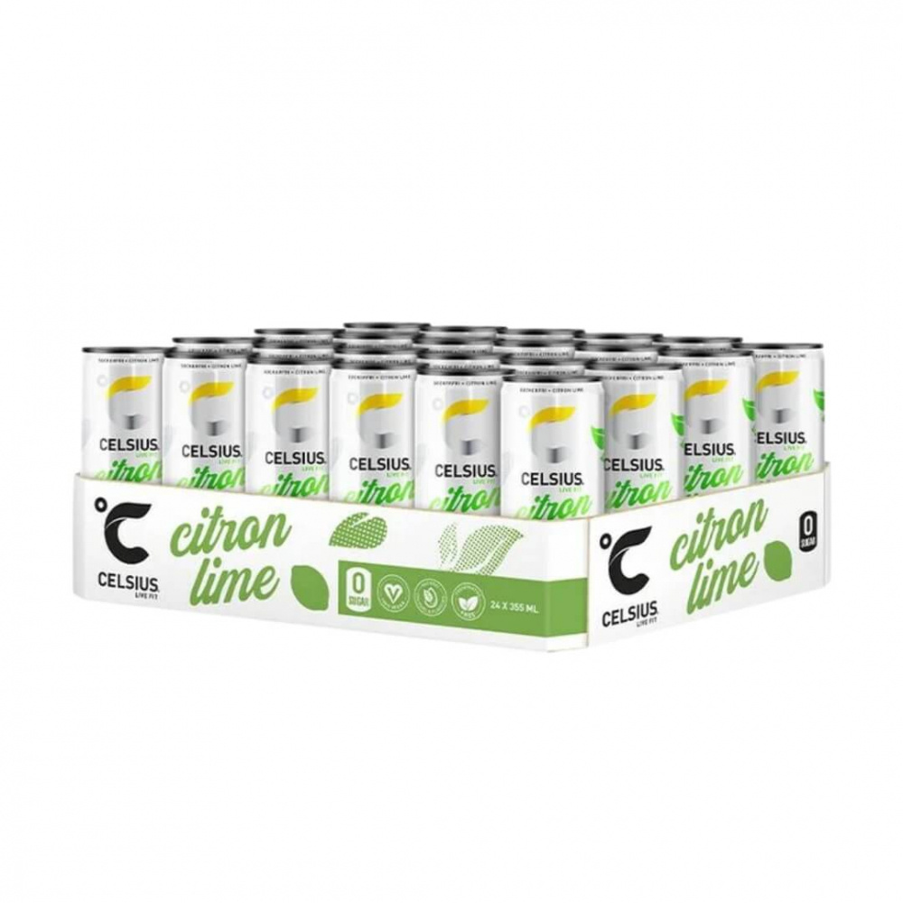 24 x Celsius, 355 ml (Citron/Lime) i gruppen Drikkevarer / Energidrik hos Tillskottsbolaget (CELSIUS6573)