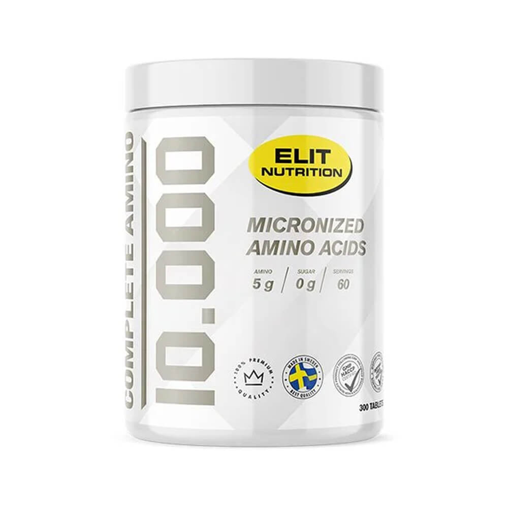 Elit Nutrition Complete Amino 10.000, 300 tabs i gruppen Kosttilskud & Fdevarer / Aminosyrer / Aminosyrekompleks hos Tillskottsbolaget (ELIT6574)