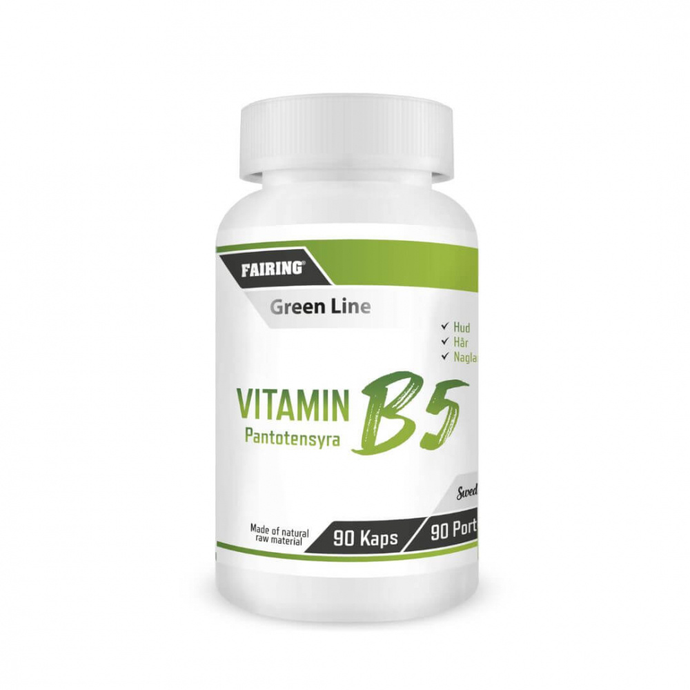 Fairing Vitamin B5, 90 caps i gruppen Kosttilskud & Fdevarer / Vitaminer / B-vitamin hos Tillskottsbolaget (FAIRING67912)