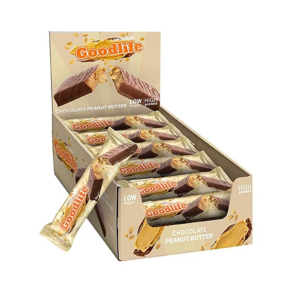 15 x Goodlife Proteinbar LOW SUGAR, 50 g (Chocolate Peanut Butter) i gruppen Bars / Proteinbarer hos Tillskottsbolaget (GOODLIFE6574)
