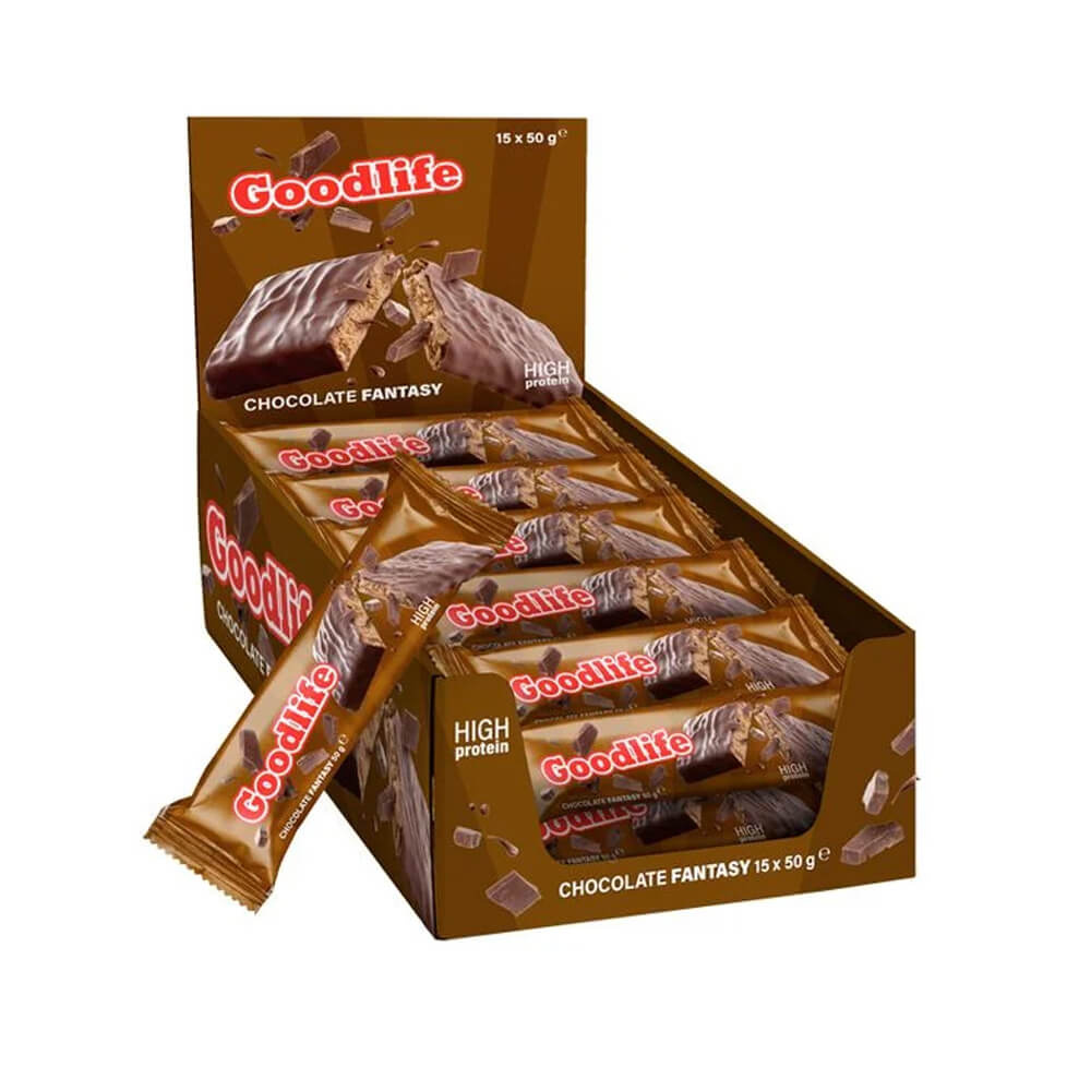 15 x Goodlife Proteinbar, 50 g (Chocolate Fantasy) i gruppen Bars / Proteinbarer hos Tillskottsbolaget (GOODLIFE75685)