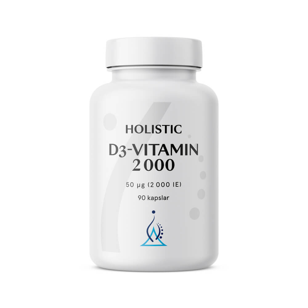 Holistic D3-vitamin 2000 IE, 90 caps i gruppen Kosttilskud & Fdevarer / Sundhedskost / Immunforsvar hos Tillskottsbolaget (HOLISTIC654)