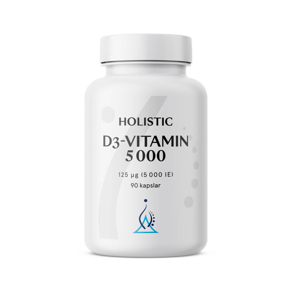 Holistic D3-vitamin 5000 IE, 90 caps i gruppen Kosttilskud & Fdevarer / Sundhedskost / Immunforsvar hos Tillskottsbolaget (HOLISTIC783)