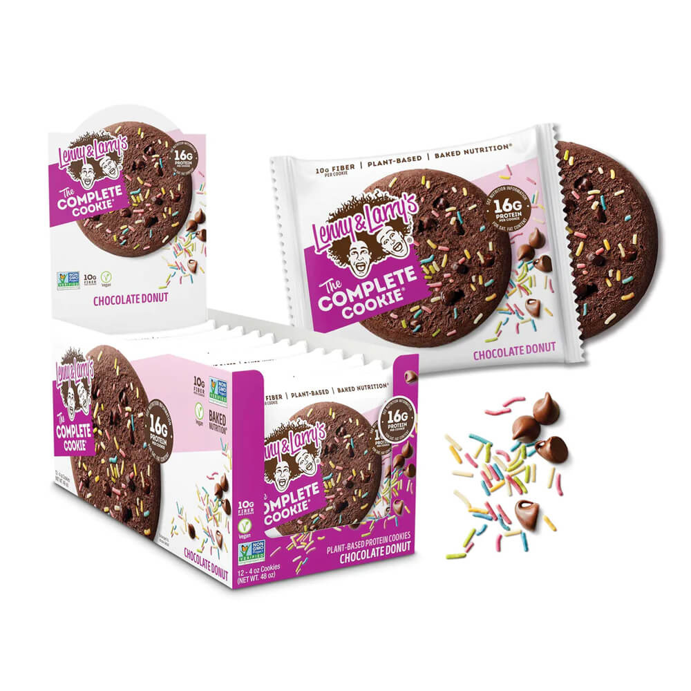 12 x Lenny & Larrys The Complete Cookie, 113 g (Chocolate Donut) i gruppen Bars / Proteinbarer hos Tillskottsbolaget (LENNY65893)