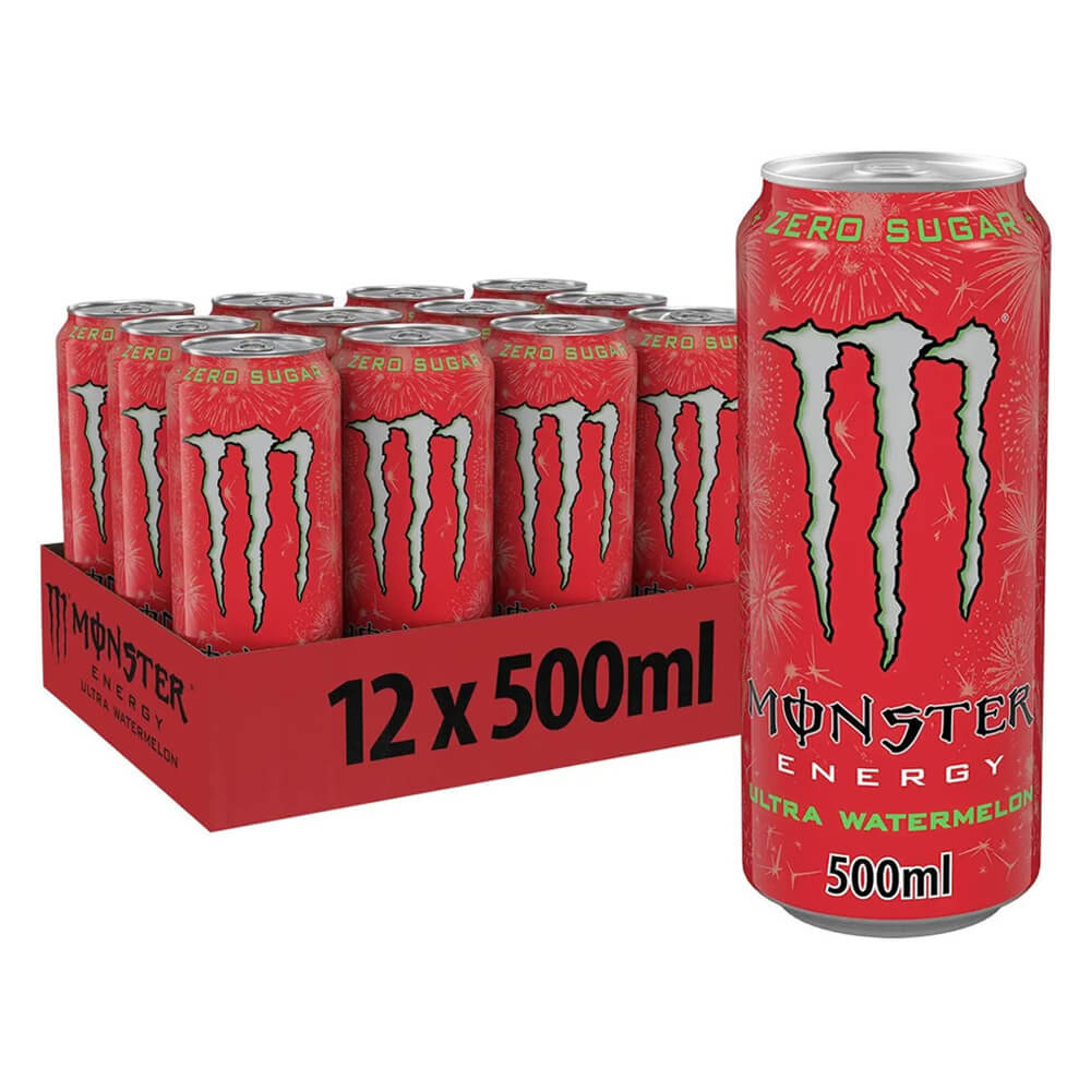 12 x Monster Energy, 500 ml (Ultra Watermelon) i gruppen Drikkevarer / Energidrik hos Tillskottsbolaget (MONSTER4532)