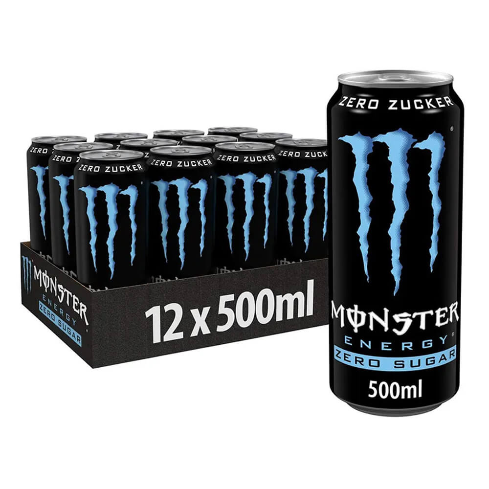 12 x Monster Energy, 500 ml (Absolutely Zero) i gruppen Drikkevarer / Energidrik hos Tillskottsbolaget (MONSTER6432)