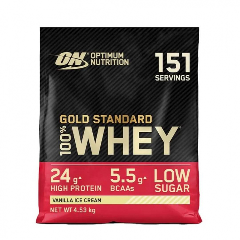 Optimum Nutrition 100% Whey Gold Standard, 4,54 kg i gruppen Kosttilskud & Fdevarer / Proteinpulver / Valleprotein / Whey protein hos Tillskottsbolaget (OPTIMUM8522)