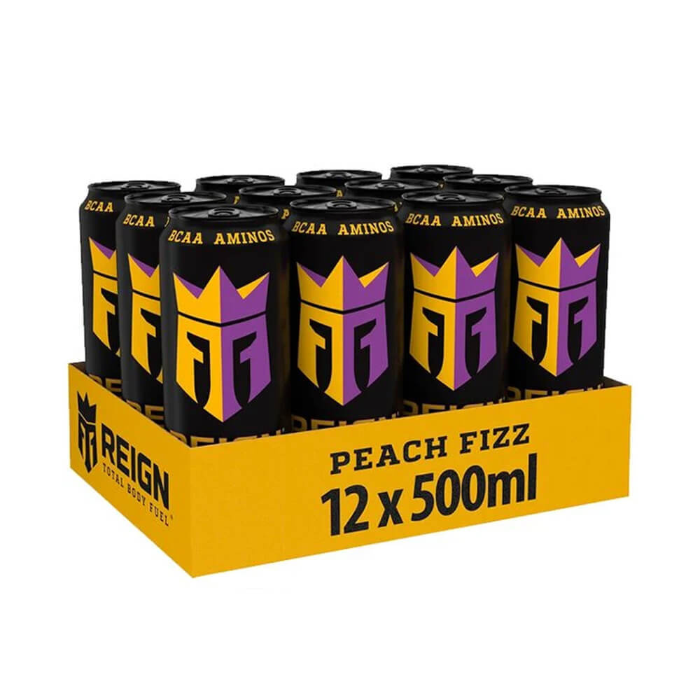 12 x Reign Energy, 500 ml (Peach Fizz) i gruppen Drikkevarer / Energidrik hos Tillskottsbolaget (REIGN768)