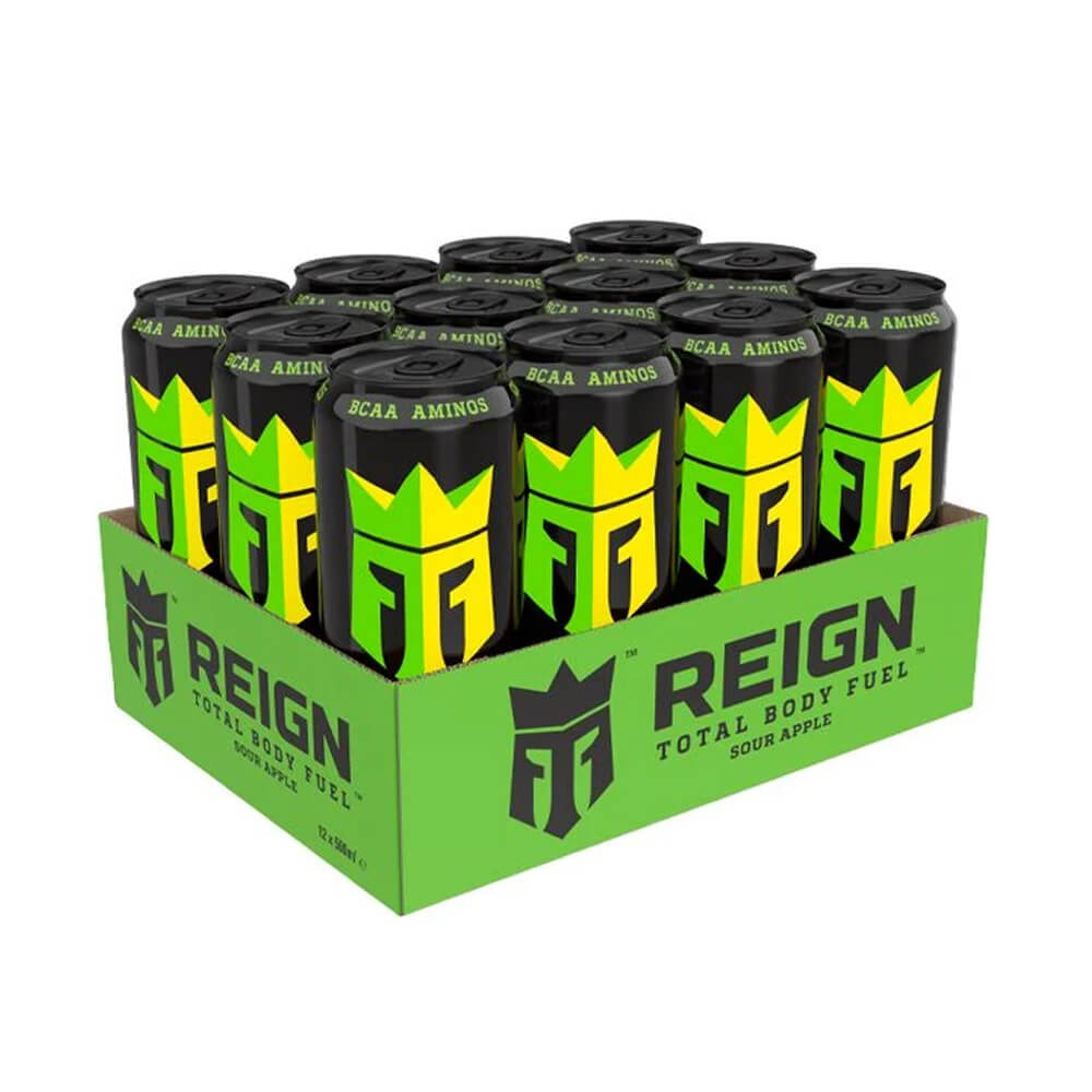 12 x Reign Energy, 500 ml (Sour Apple) i gruppen Drikkevarer / Energidrik hos Tillskottsbolaget (REIGN8324)