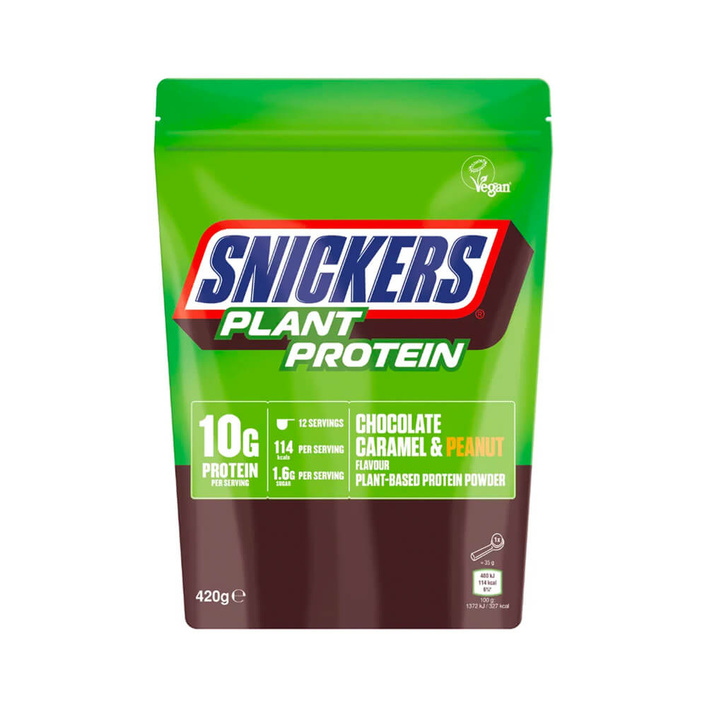 Snickers Plant Protein, 420 g i gruppen Emne / Laktosefrie kosttilskud hos Tillskottsbolaget (SNICKERS7684)