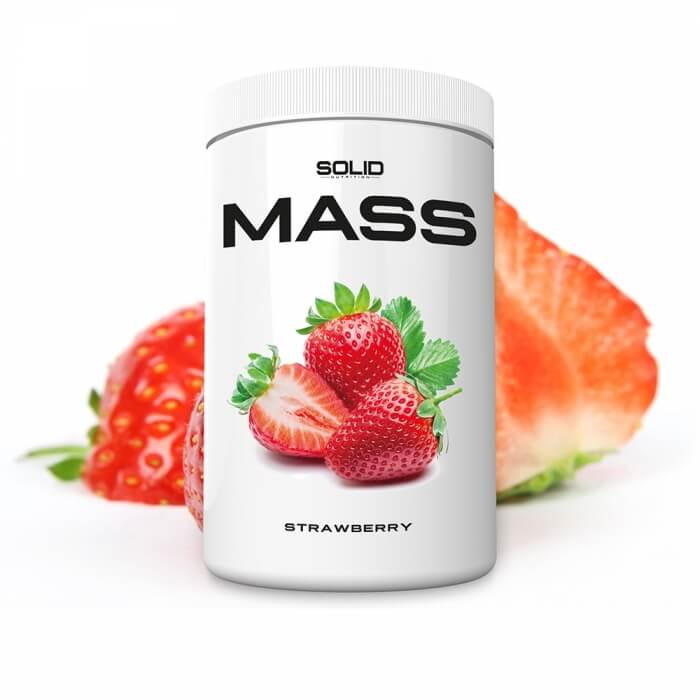 SOLID Nutrition Mass, 1 kg (Strawberry) i gruppen Emne / Svensk kosttilskud hos Tillskottsbolaget (SOLID010-2)