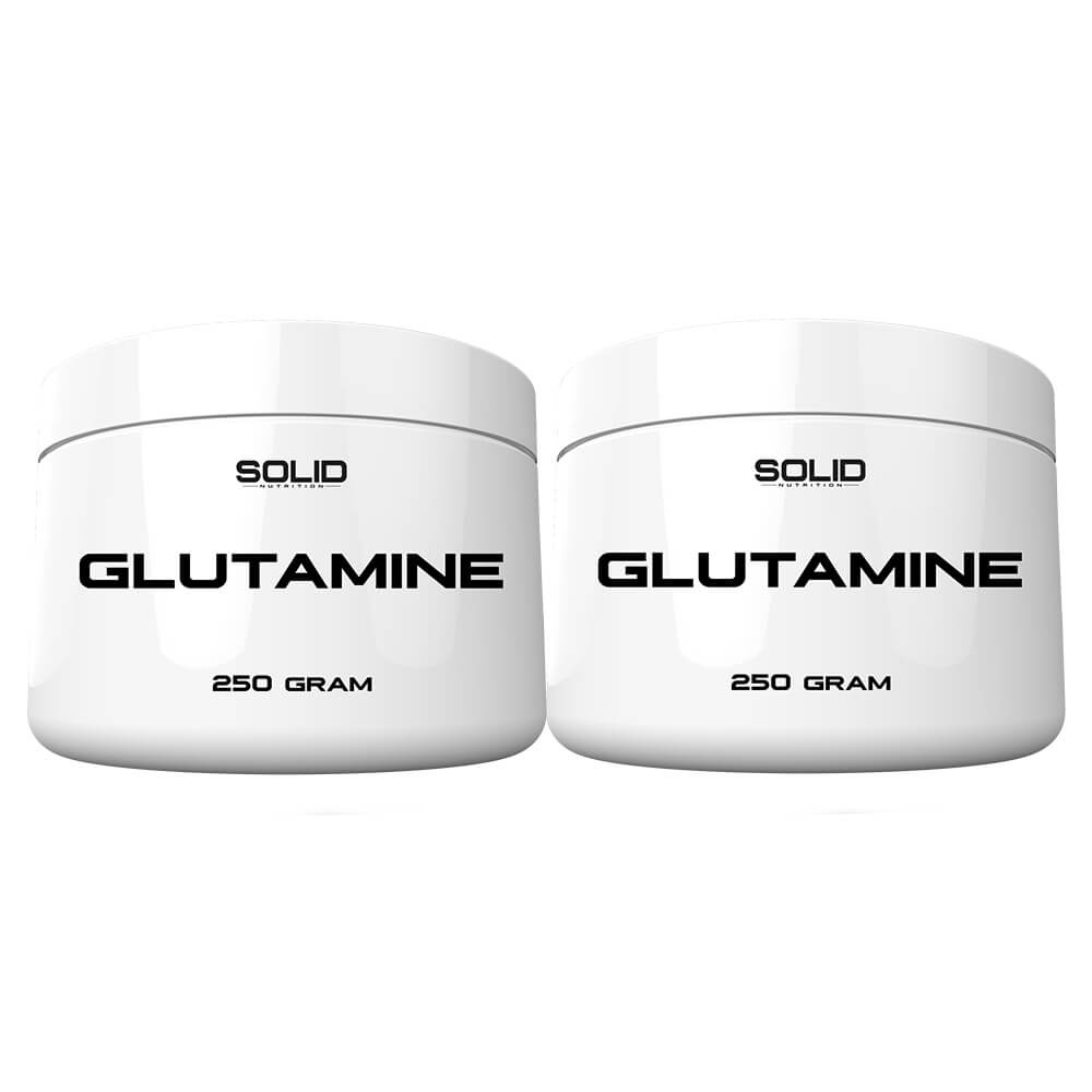 2 x SOLID Nutrition Glutamine, 250 g i gruppen Kosttilskud & Fdevarer / Aminosyrer / Glutamin hos Tillskottsbolaget (SOLID44222)