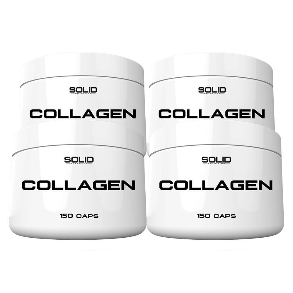 4 x SOLID Nutrition Collagen, 150 mega caps i gruppen Kosttilskud & Fdevarer / Ledesundhed / Kollagen hos Tillskottsbolaget (SOLID552332)