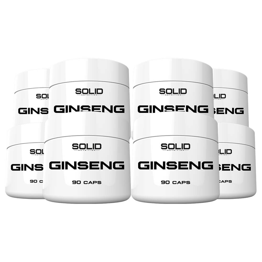 8 x SOLID Nutrition Ginseng, 90 caps i gruppen Kosttilskud & Fdevarer / Sundhedskost / Ginseng hos Tillskottsbolaget (SOLID65323)