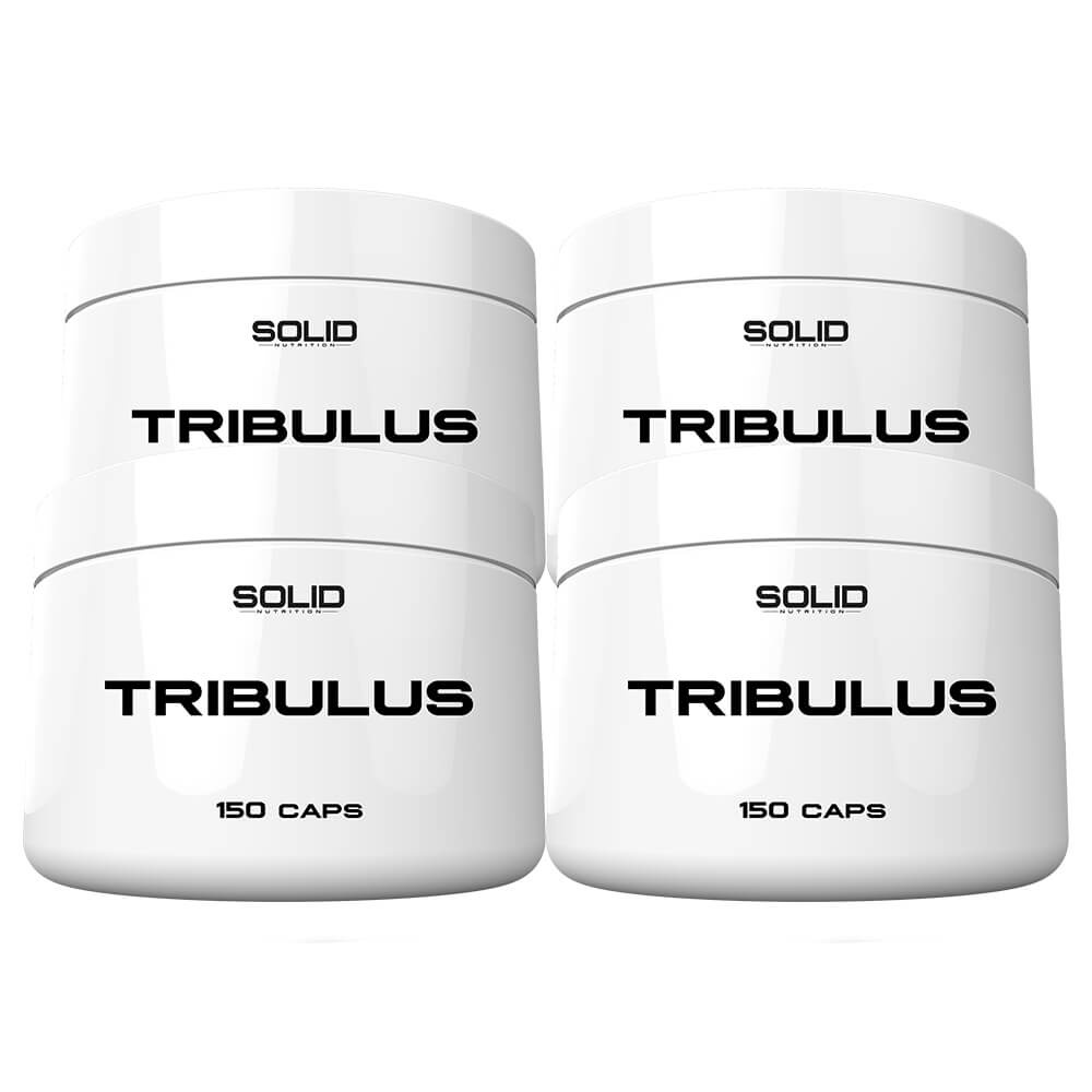 4 x SOLID Nutrition Tribulus, 150 mega caps i gruppen Kosttilskud & Fdevarer / Muskelforgelse / Tribulus hos Tillskottsbolaget (SOLID65332)