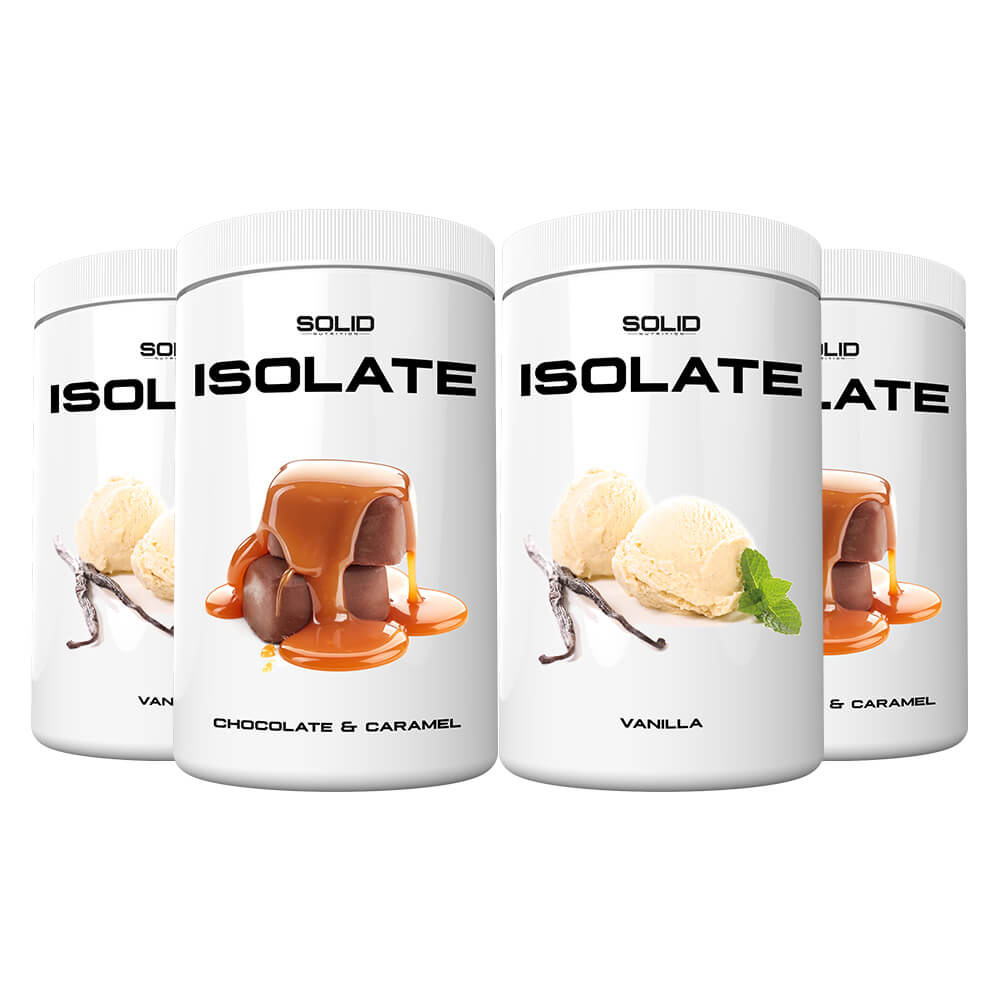 4 x SOLID Nutrition Isolate, 750 g i gruppen Kosttilskud & Fdevarer / Proteinpulver / Isolatprotein hos Tillskottsbolaget (SOLID6571)