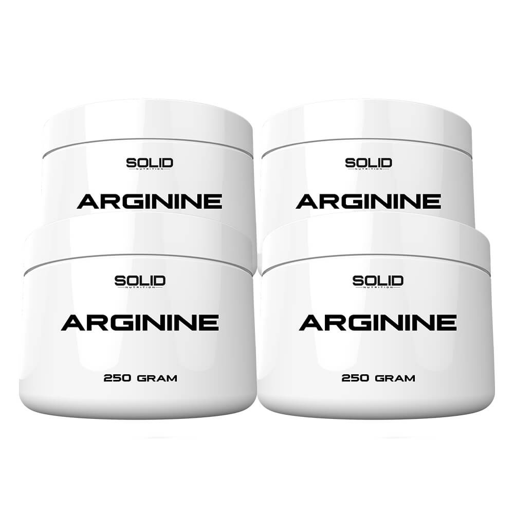 4 x SOLID Nutrition Arginine, 250 g i gruppen Kosttilskud & Fdevarer / Aminosyrer / Arginin hos Tillskottsbolaget (SOLID65743)
