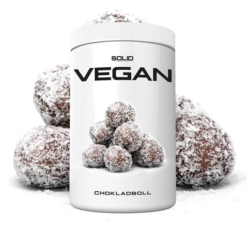 SOLID Nutrition Vegan, 750 g (Chokladboll) i gruppen Kosttilskud & Fdevarer hos Tillskottsbolaget (SOLID657433-1)