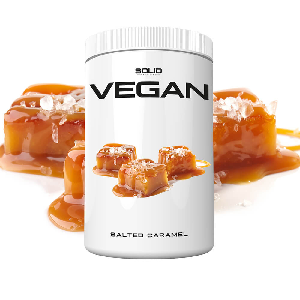 SOLID Nutrition Vegan, 750 g (Salted Caramel) i gruppen Kosttilskud & Fdevarer / Proteinpulver / Isolatprotein hos Tillskottsbolaget (SOLID657433-2)