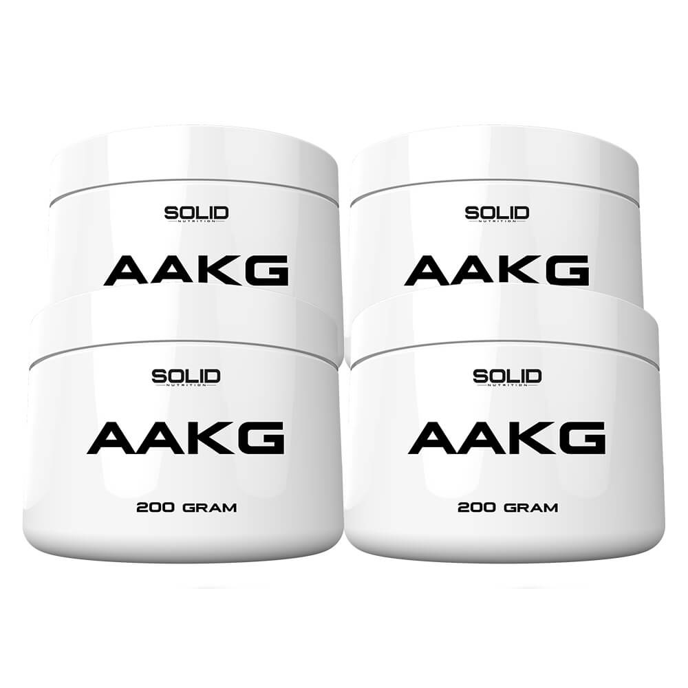 4 x SOLID Nutrition AAKG, 200 g i gruppen Kosttilskud & Fdevarer / Aminosyrer / Arginin hos Tillskottsbolaget (SOLID6575)
