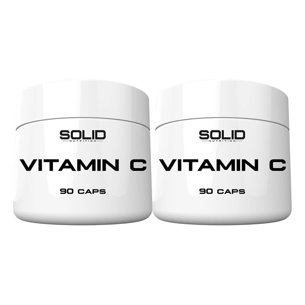 2 x SOLID Nutrition Vitamin C, 90 caps i gruppen Kosttilskud & Fdevarer / Sundhedskost / Antioxidanter hos Tillskottsbolaget (SOLID6722)