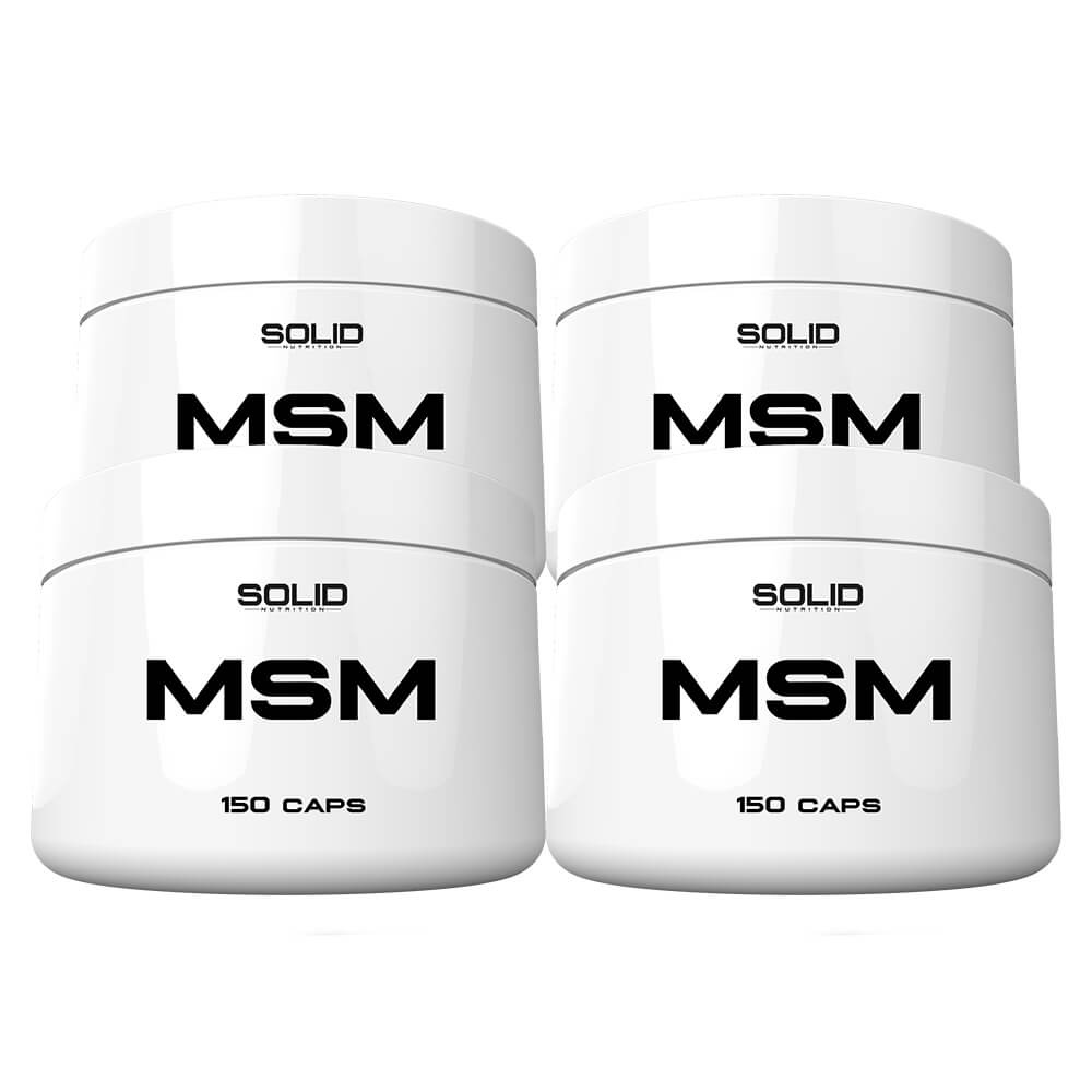 4 x SOLID Nutrition MSM, 150 mega caps i gruppen Kosttilskud & Fdevarer / Ledesundhed / MSM hos Tillskottsbolaget (SOLID75444)