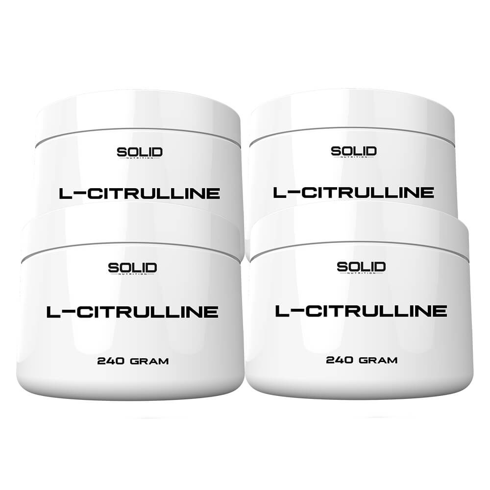 4 x SOLID Nutrition L-Citrulline, 240 g i gruppen Kosttilskud & Fdevarer / Aminosyrer / Citrullin hos Tillskottsbolaget (SOLID7567)