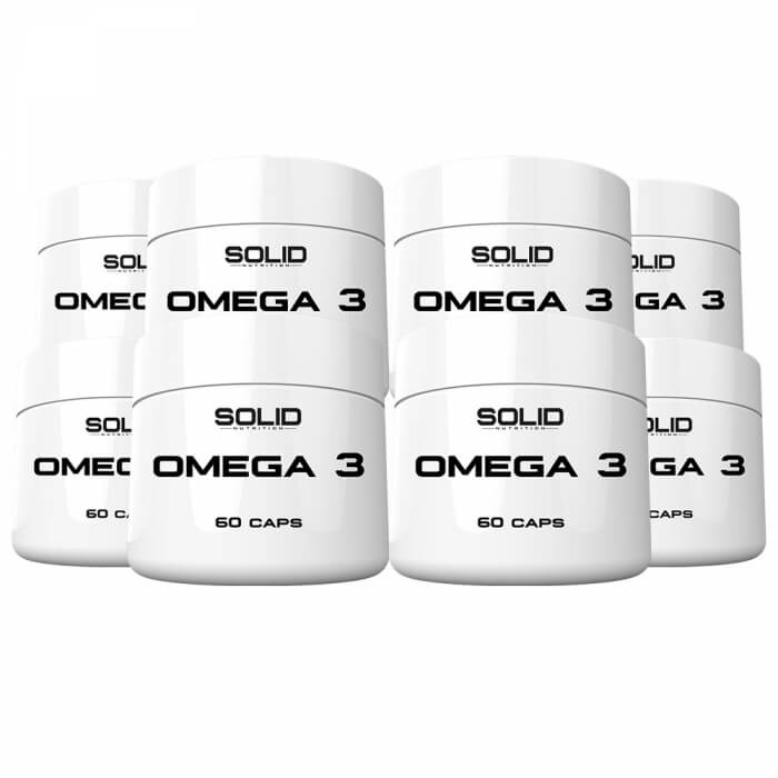 8 x SOLID Nutrition Omega-3, 60 caps i gruppen Kosttilskud & Fdevarer / Omega-3 & Fedtsyrer / Omega-3 hos Tillskottsbolaget (SOLID7622)