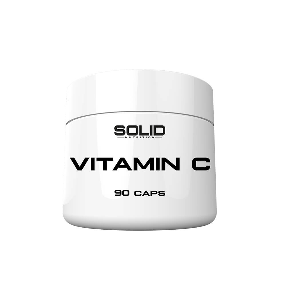 SOLID Nutrition Vitamin C, 90 caps i gruppen Kosttilskud & Fdevarer / Sundhedskost / Antioxidanter hos Tillskottsbolaget (SOLID7643)