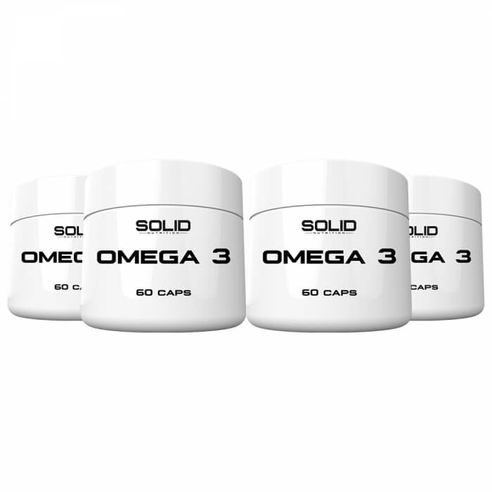 4 x SOLID Nutrition Omega-3, 60 caps i gruppen Kosttilskud & Fdevarer / Omega-3 & Fedtsyrer / Omega-3 hos Tillskottsbolaget (SOLID768)