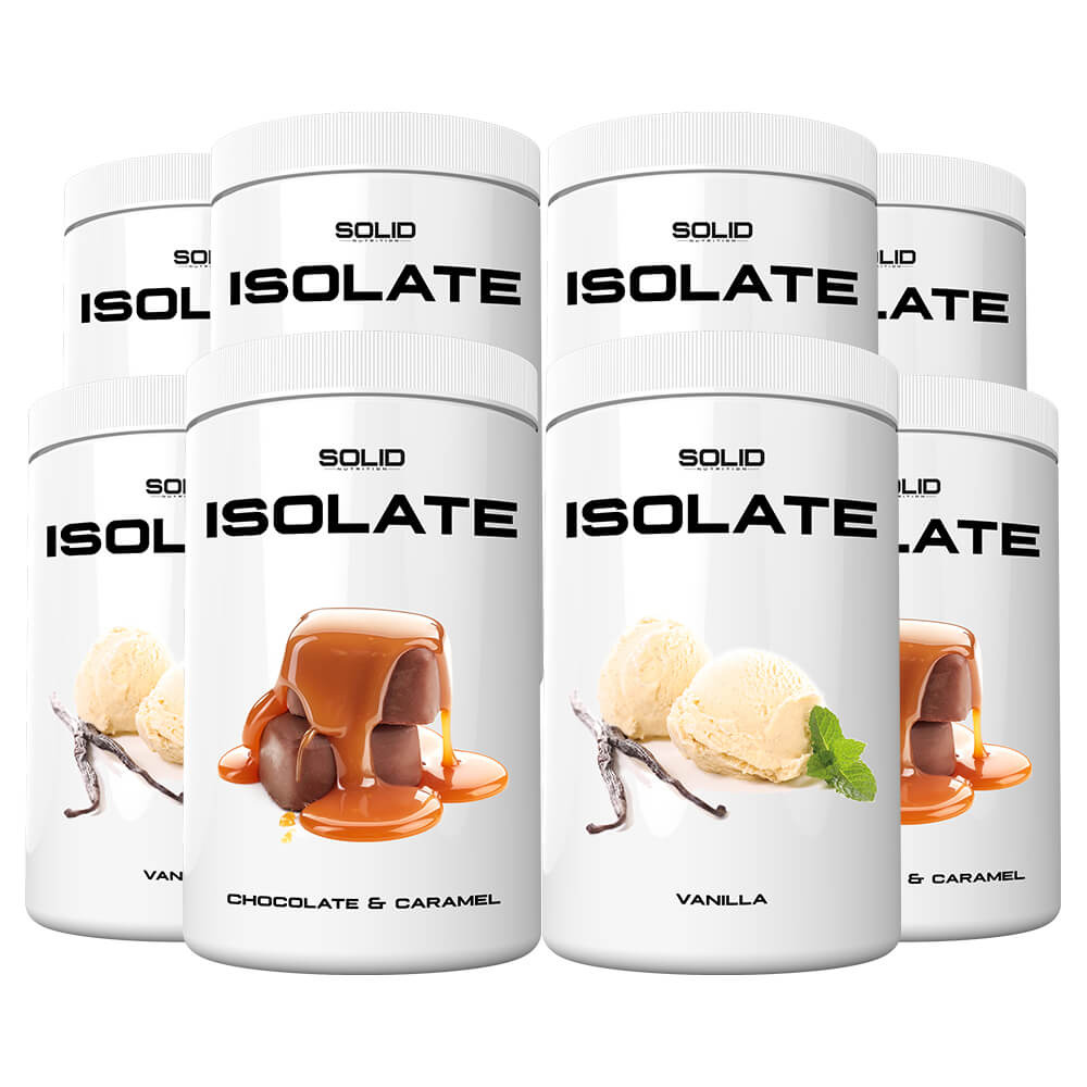 8 x SOLID Nutrition Isolate, 750 g i gruppen Kosttilskud & Fdevarer / Proteinpulver / Isolatprotein hos Tillskottsbolaget (SOLID76809)
