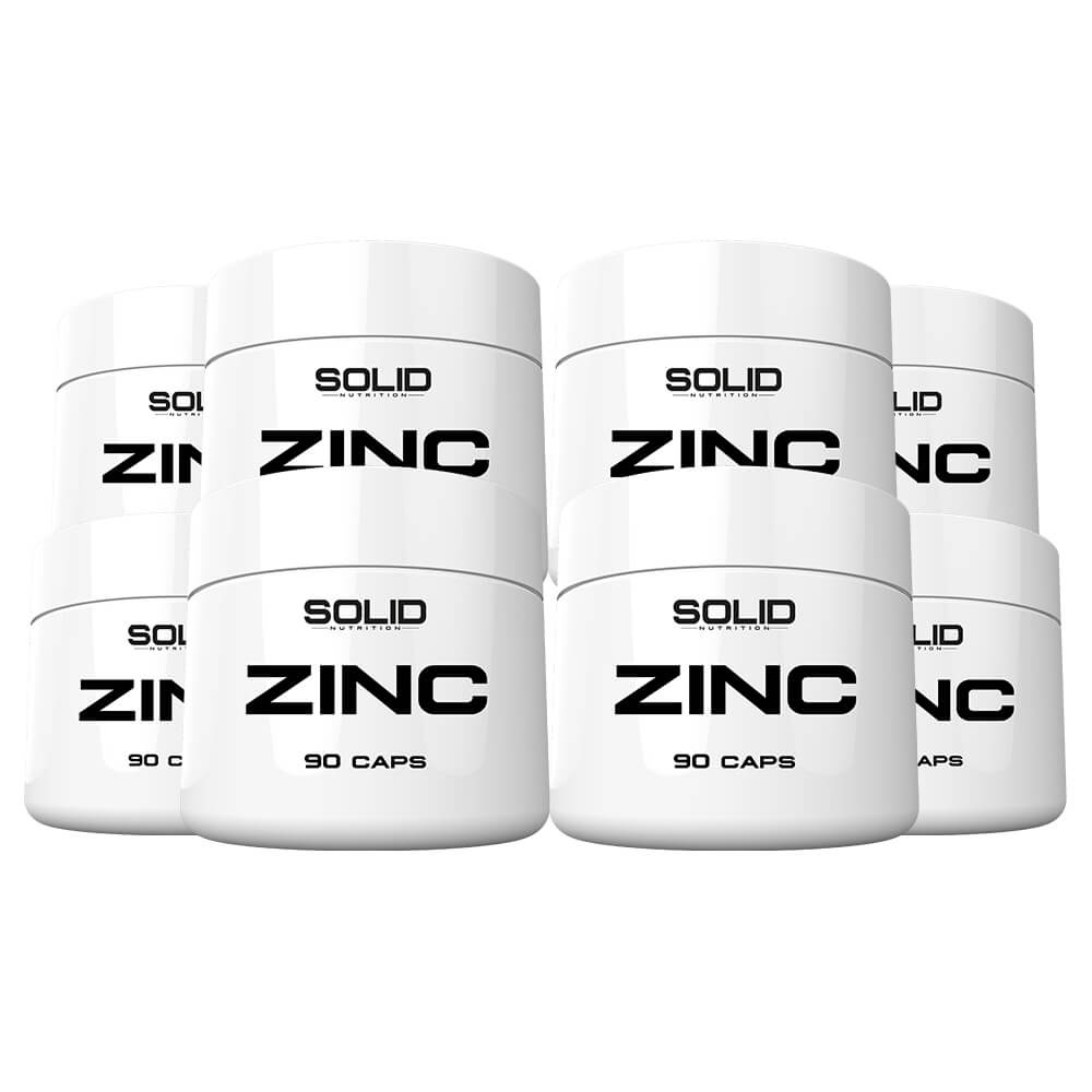 8 x SOLID Nutrition Zinc, 90 caps i gruppen Kosttilskud & Fdevarer / Mineraler / Zink hos Tillskottsbolaget (SOLID768232)